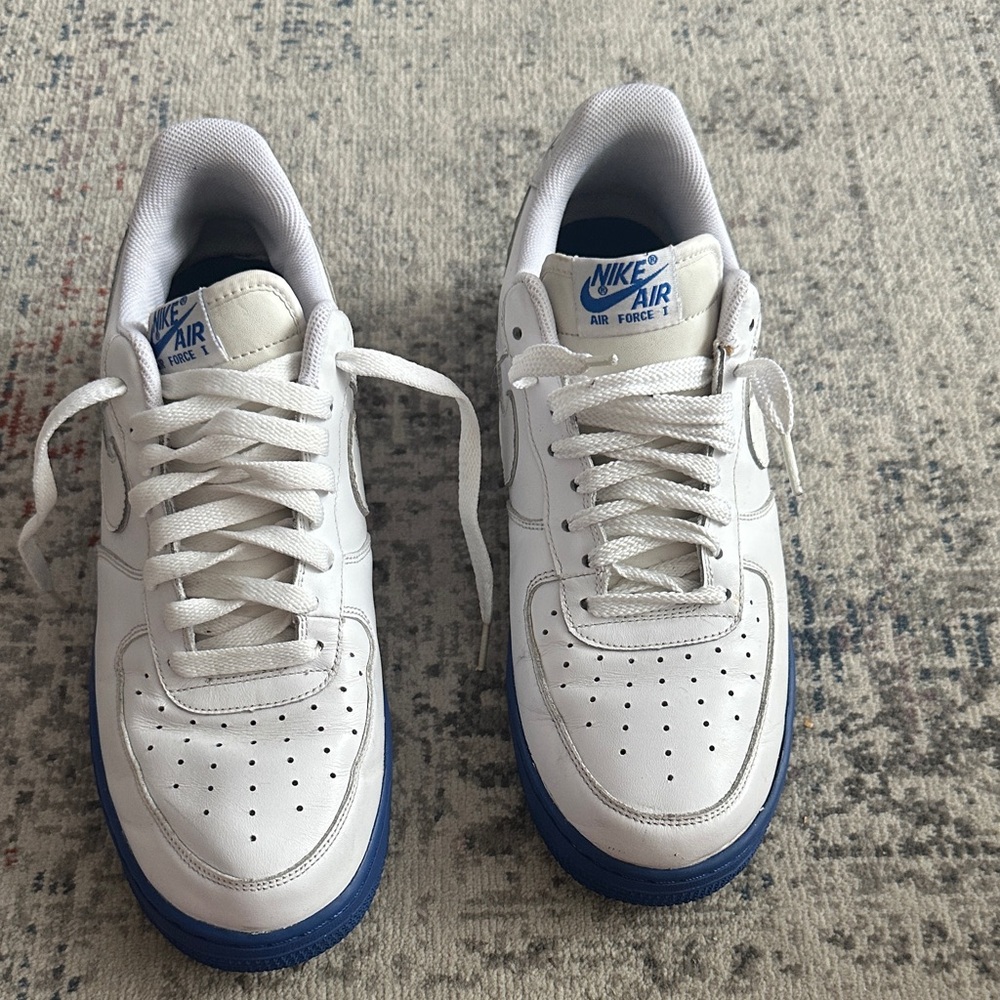 Nike Air Force 1 White with Blue Accents